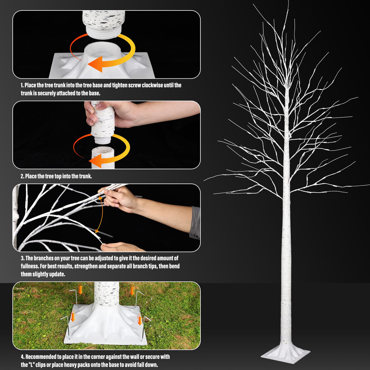 8FT 132LED Prelit Artificial Christmas Tree U509864