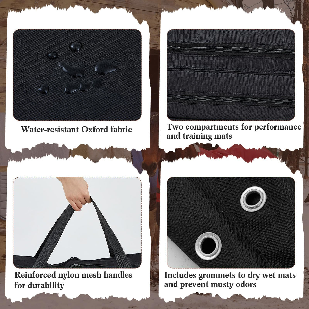 Saddle Pad Bag with Multiple Compartments J707