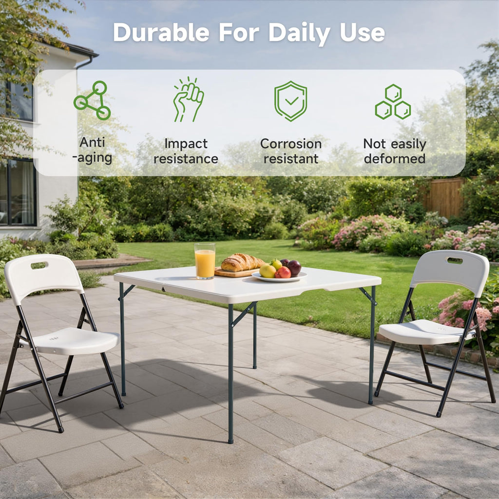 3 ft Square Folding Card Table with Carrying Handle C10124