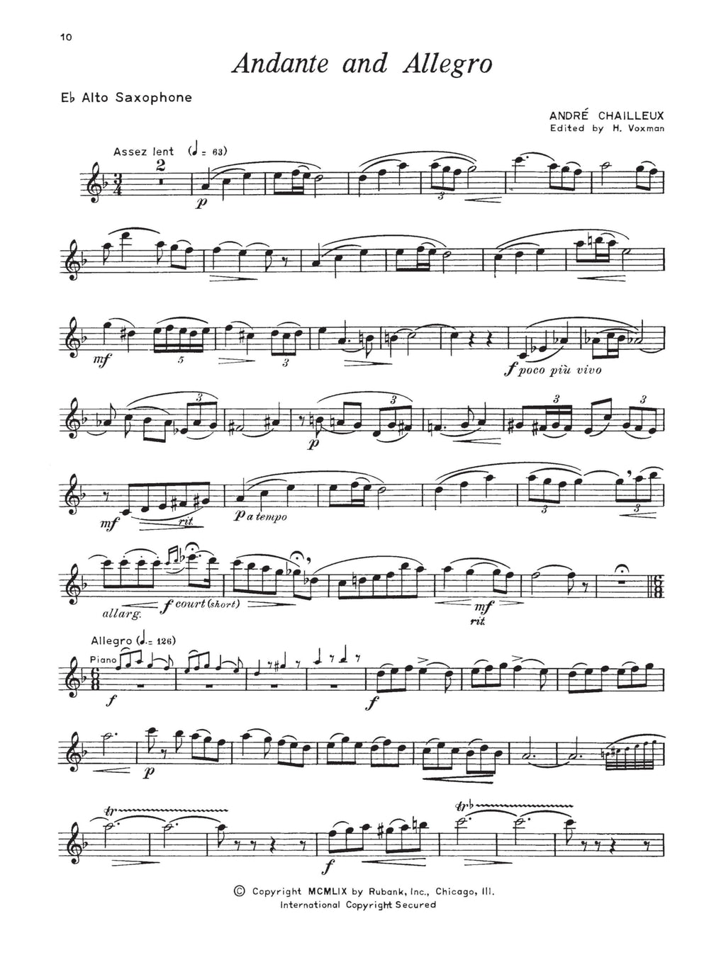 Alto Saxophone Songbook and Sheet Music Y40461