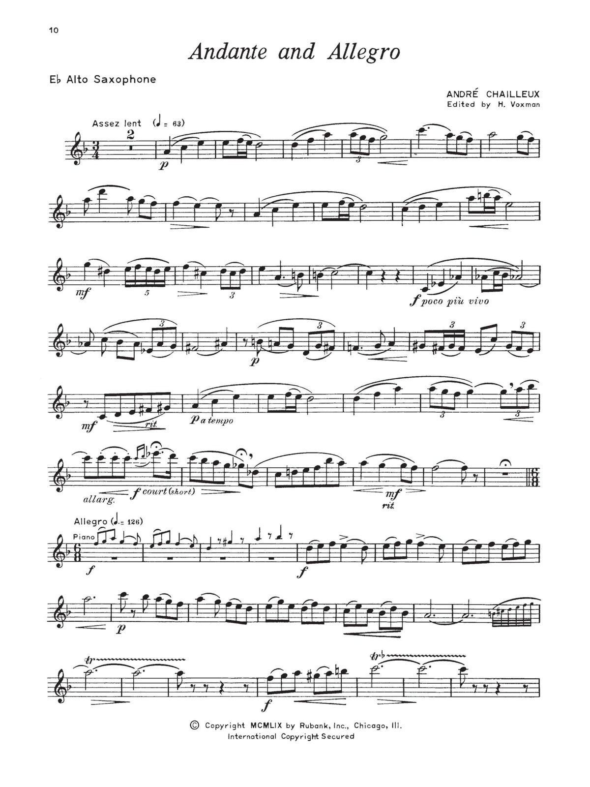 Alto Saxophone Songbook and Sheet Music Y40461