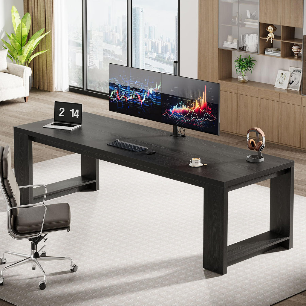 86.6-Inch Two Person Desk Y28156