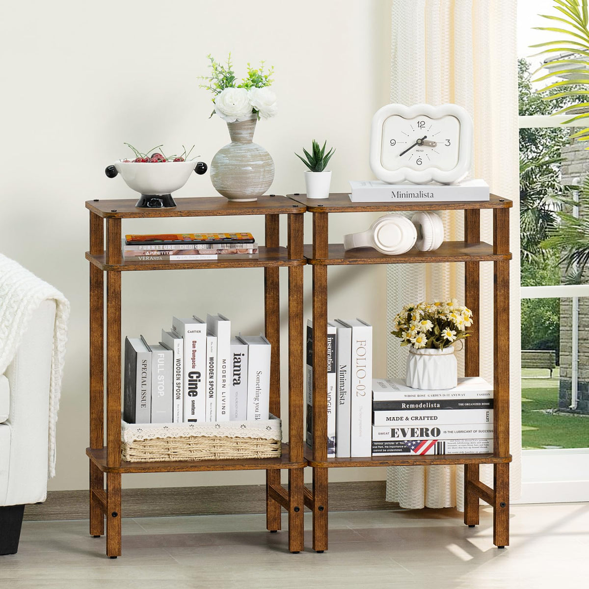 Brown Industrial End Tables E41581