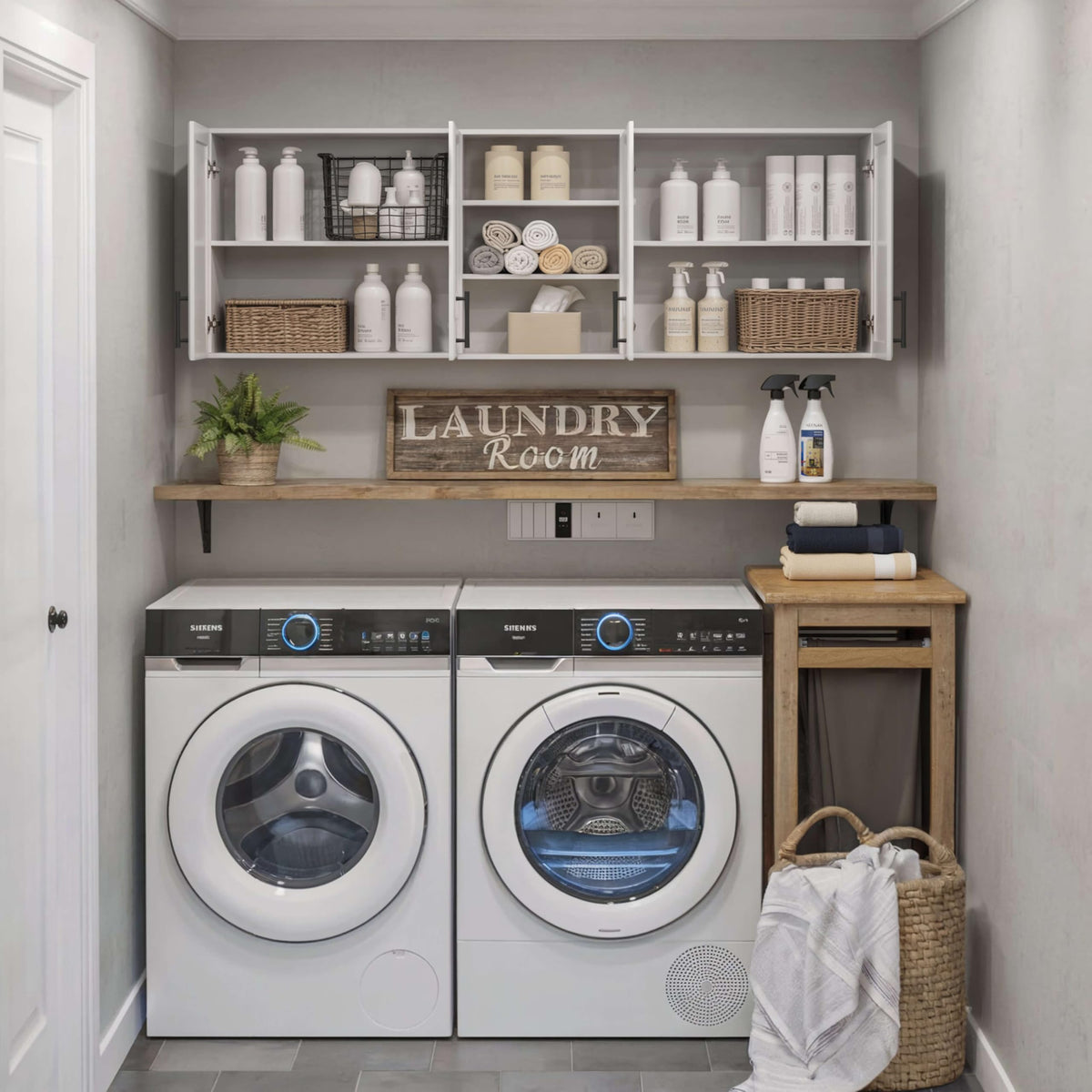 White Wooden Wall Cabinet P3442