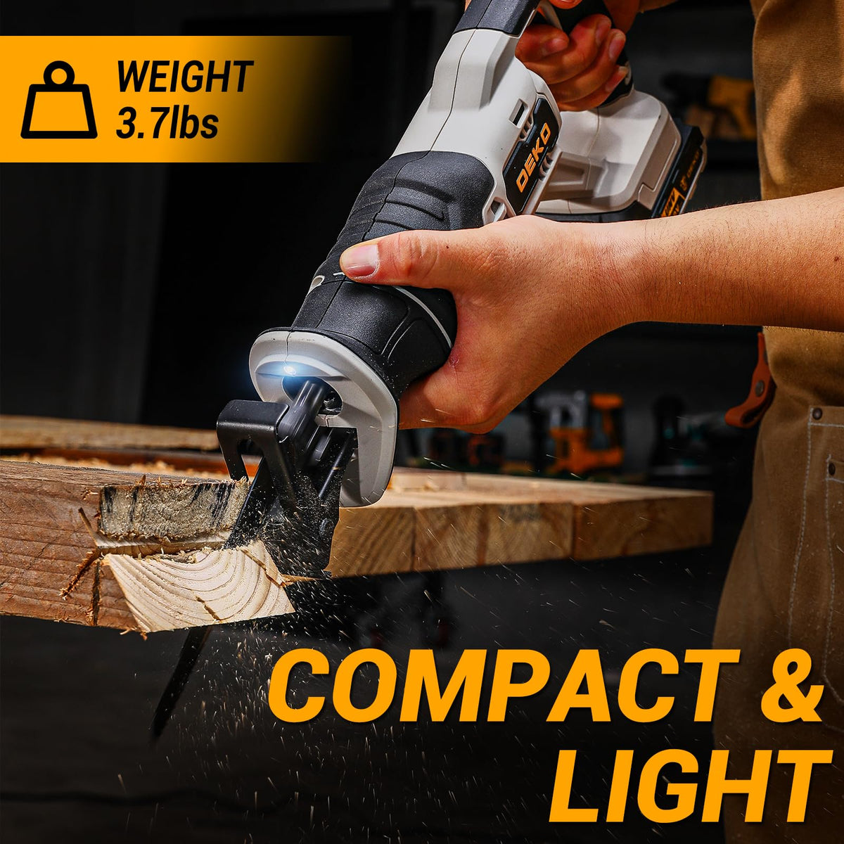 20V Cordless Reciprocating Saw with Battery and Charger V3795