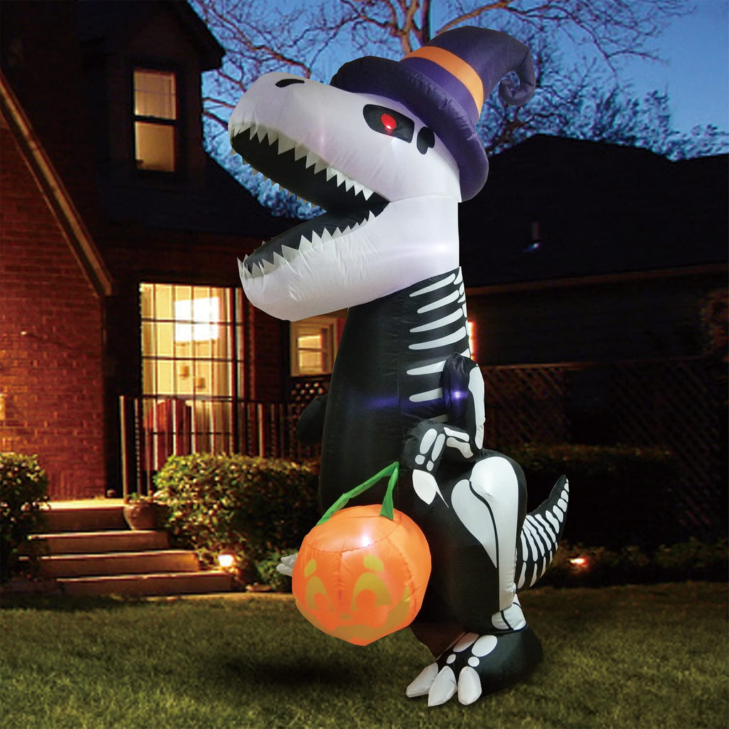 8 FT Inflatable Skeleton Dinosaur with Built-in LEDs P1592
