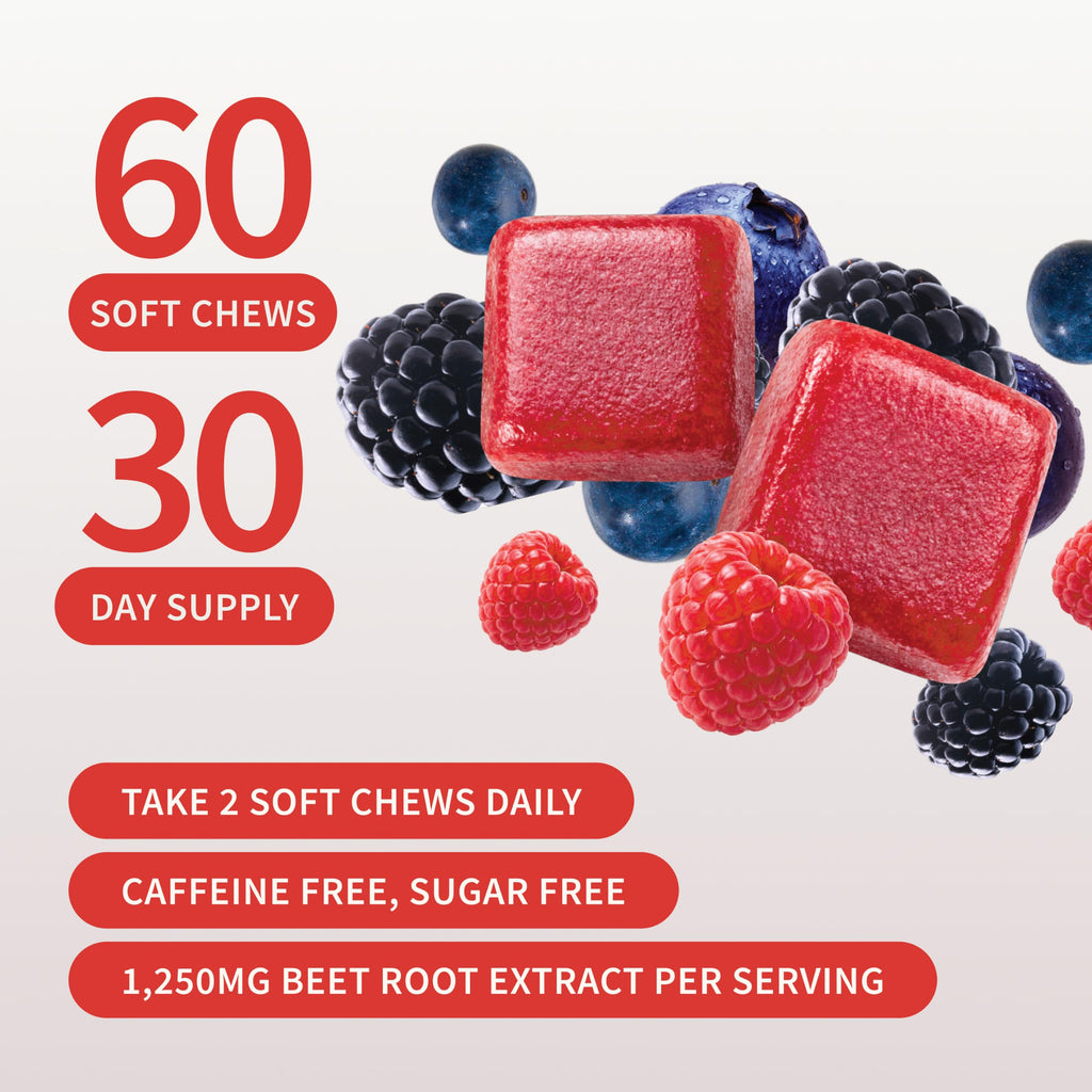 Nitric Oxide Beets Soft Chews + Prostate Health Capsules I394