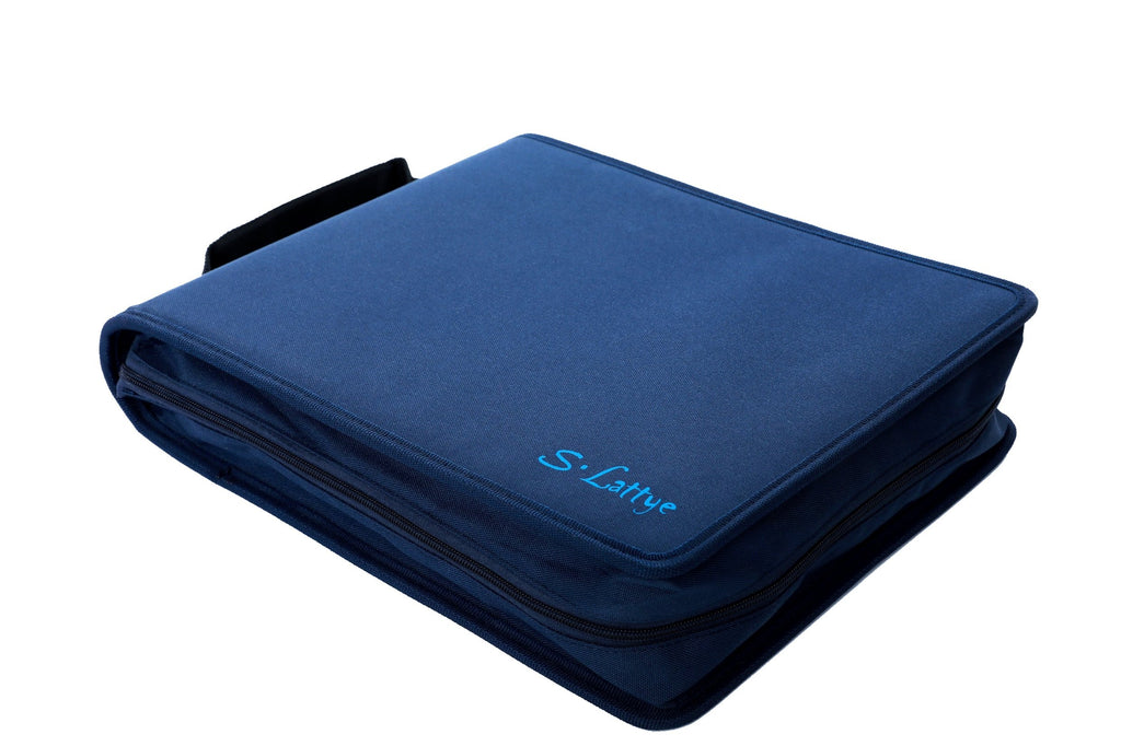 DVD CD Storage Case with Title Cover Pages, Blue, 192 Disk Units L85054