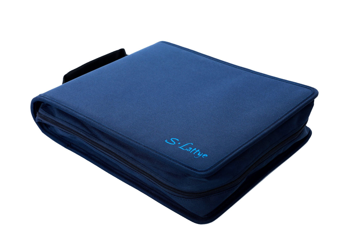 DVD CD Storage Case with Title Cover Pages, Blue, 192 Disk Units L85054