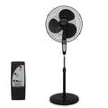 18" Oscillating Pedestal Fan with Remote, Black S730