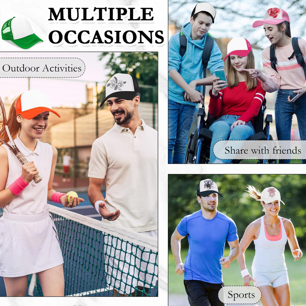 30 Pcs Kids Adjustable Mesh Trucker Hats I8548