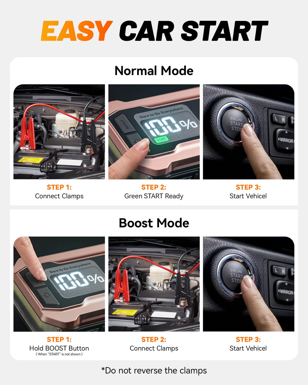 12V Pink Portable Car Jump Starter with 65W Quick Charger Q232
