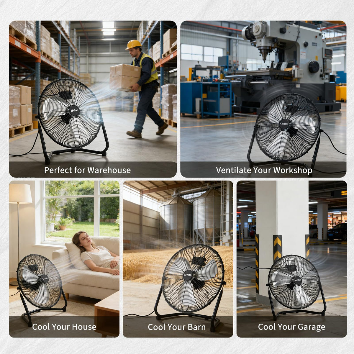 20'' 3000CFM Metal Floor Fan R775653
