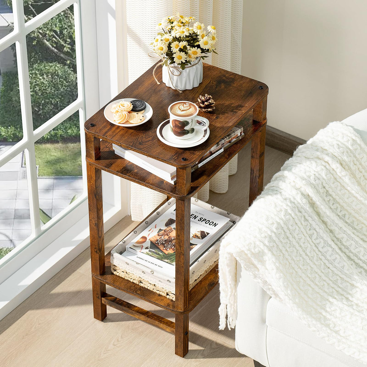 Brown Industrial End Tables E41581