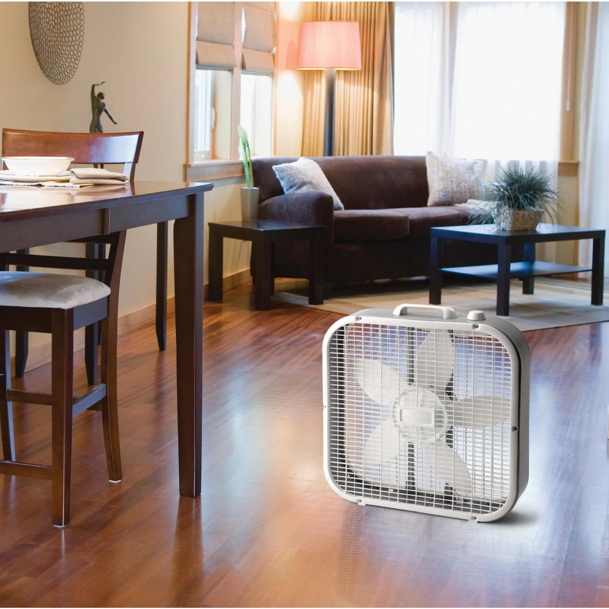 20" 3 Speeds White Portable Floor Fan C387042