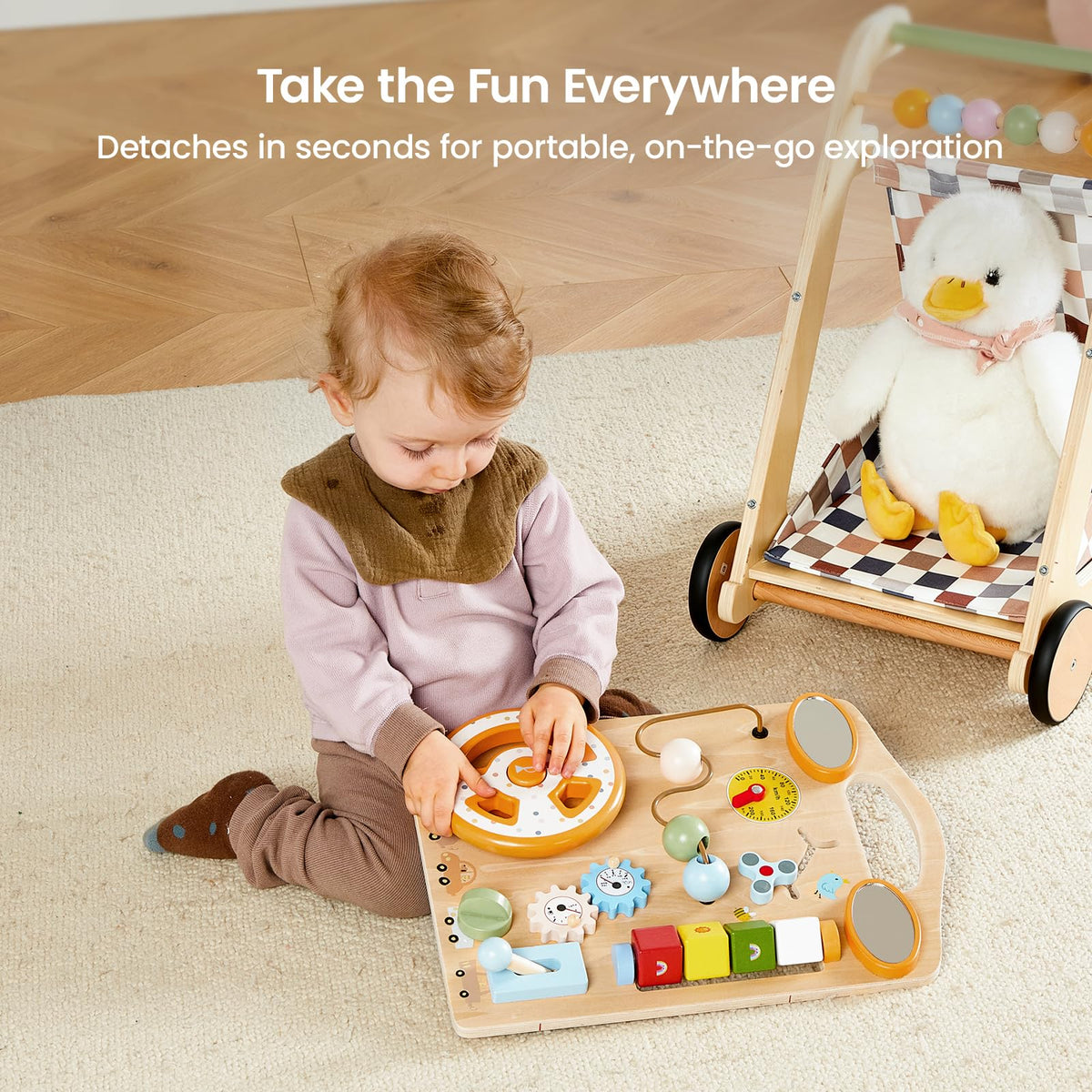 Wooden Baby Walker with Wheels N463396