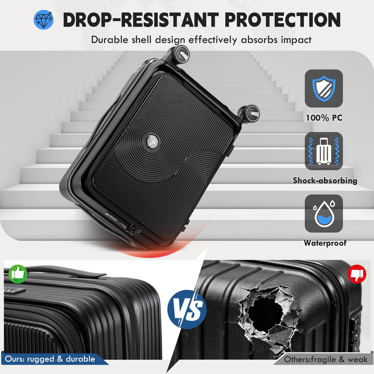 20 Inch Expandable Carry on Luggage X510