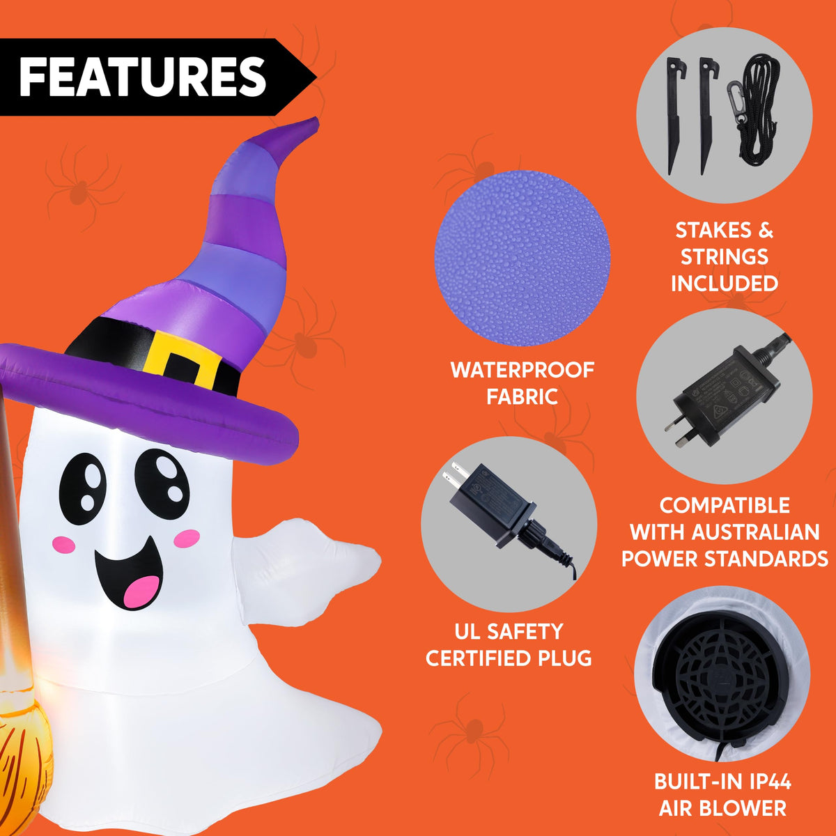 Halloween Inflatables Ghost Outdoor Decorations with LED V5488