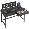 Black 40 Inch Small Desk with Wood Drawers S612920