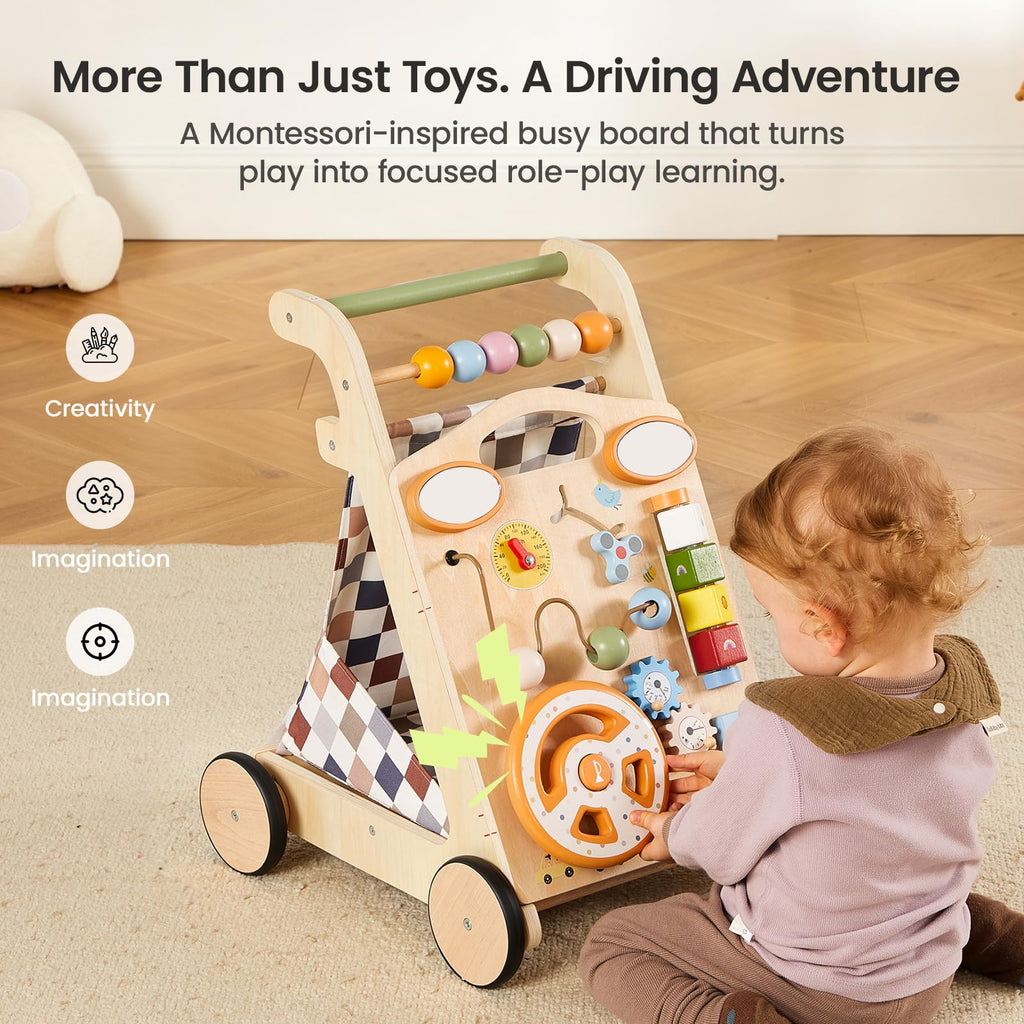 Wooden Baby Walker with Wheels N463396