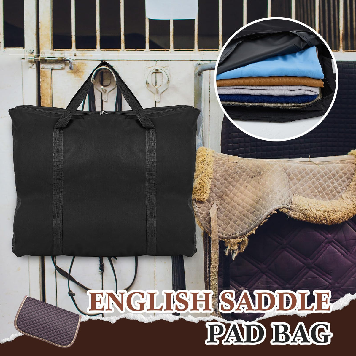 Saddle Pad Bag with Multiple Compartments J707