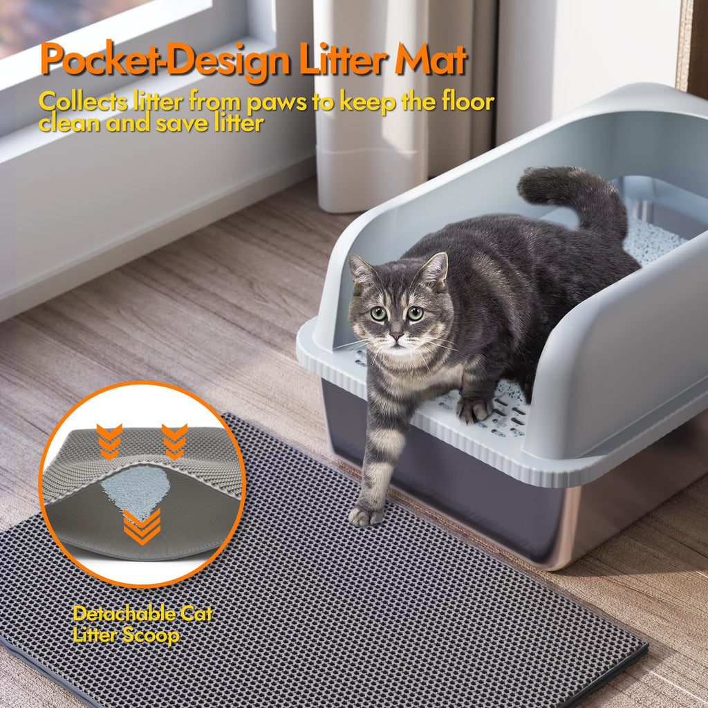 Stainless Steel Cat Litter Box with Lid E65725