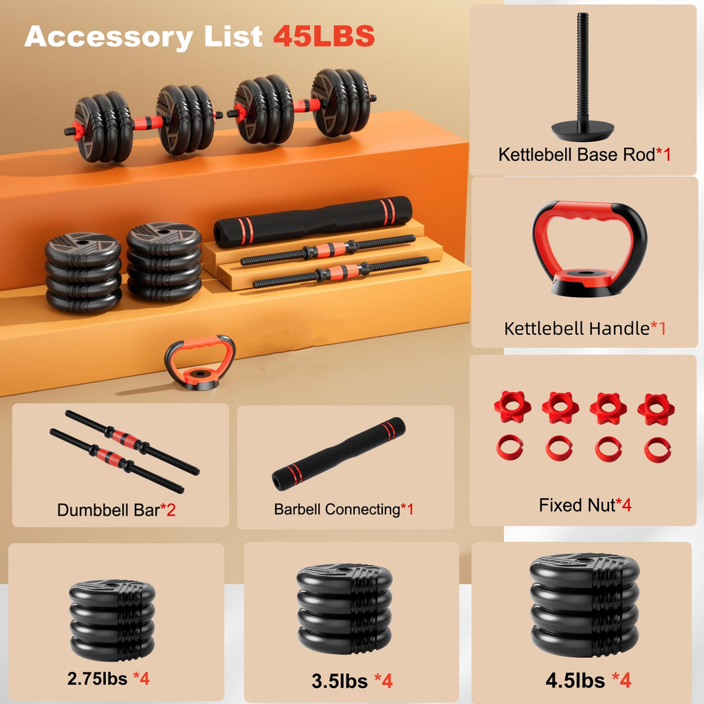 Adjustable Dumbbell Set 5 in 1 W950122