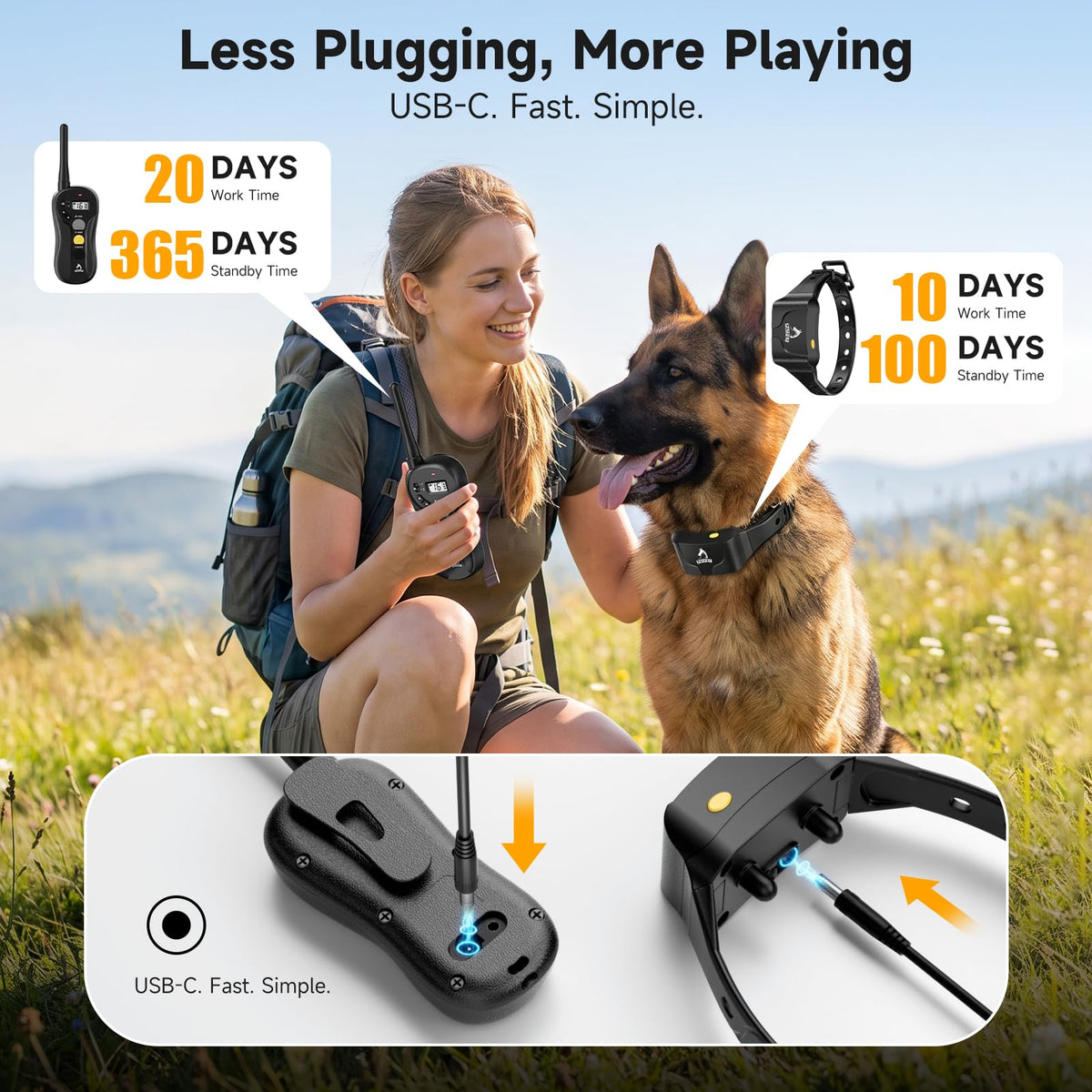 Dog Training Collar IPX7 Waterproof F9175