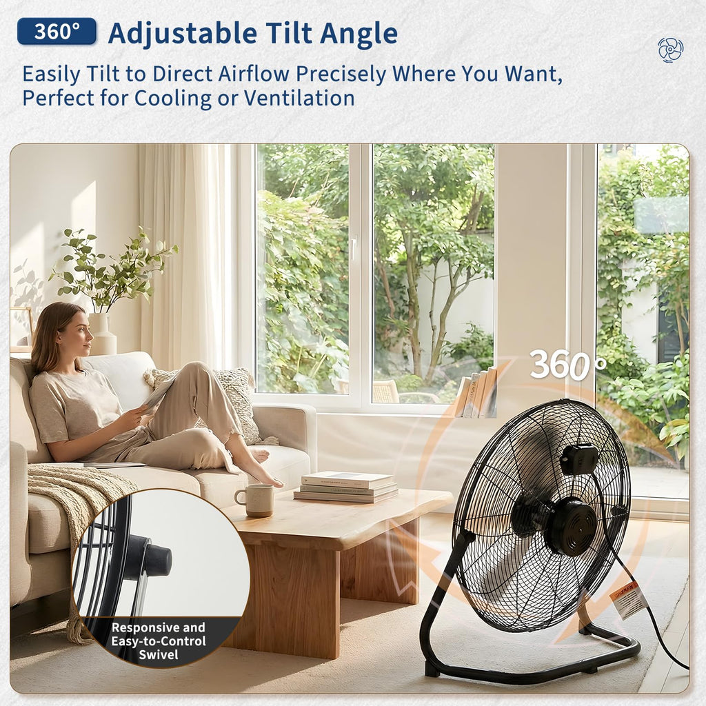 20'' 3000CFM Metal Floor Fan R775653