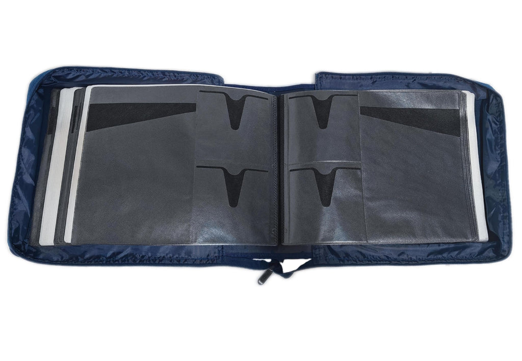 DVD CD Storage Case with Title Cover Pages, Blue, 192 Disk Units L85054