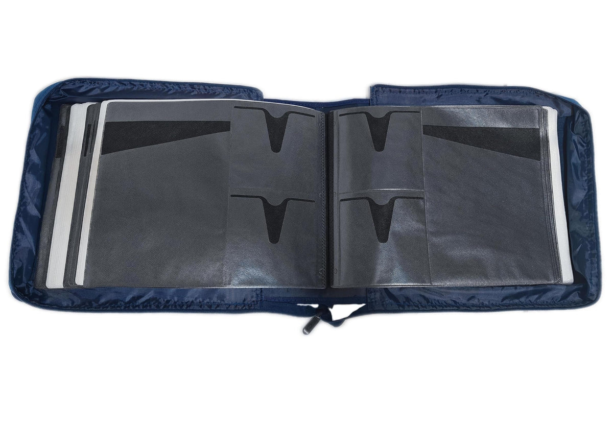 DVD CD Storage Case with Title Cover Pages, Blue, 192 Disk Units L85054