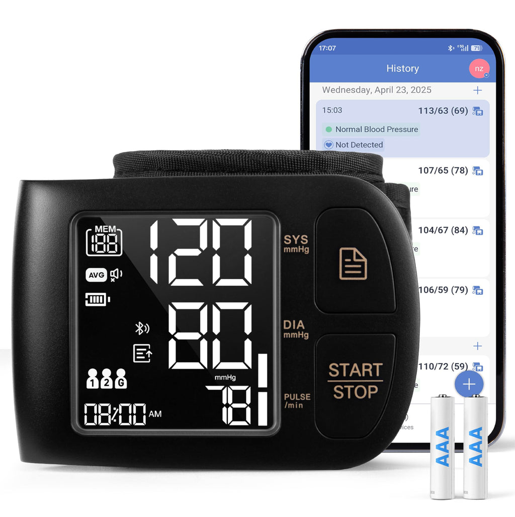 Blood Pressure Monitor Bluetooth with Carrying Case, Black Y874