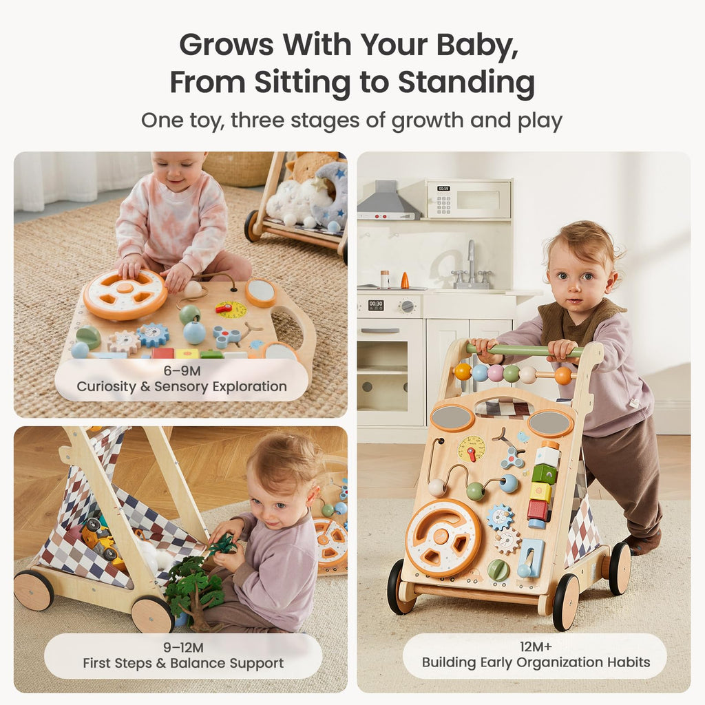 Wooden Baby Walker with Wheels N463396