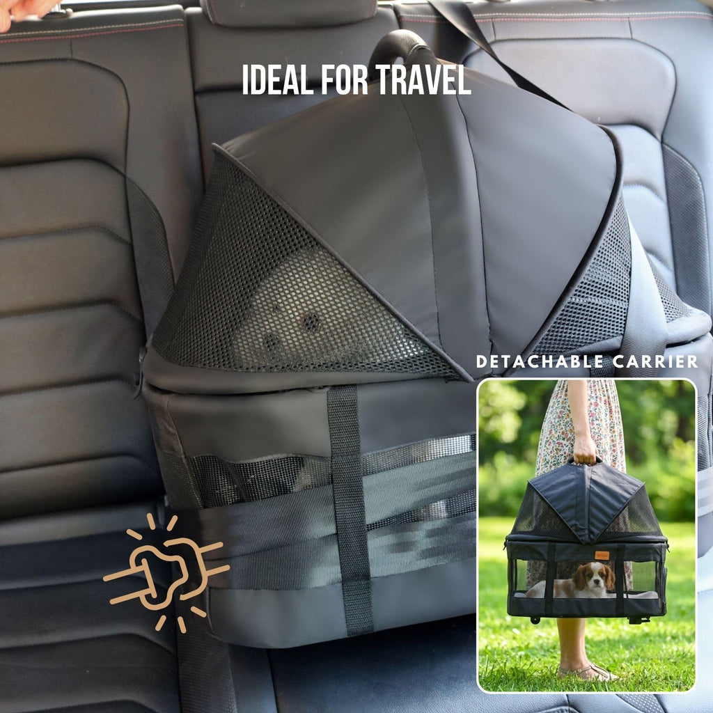 3 in 1 Pet Stroller with Detachable Carrier Y12498