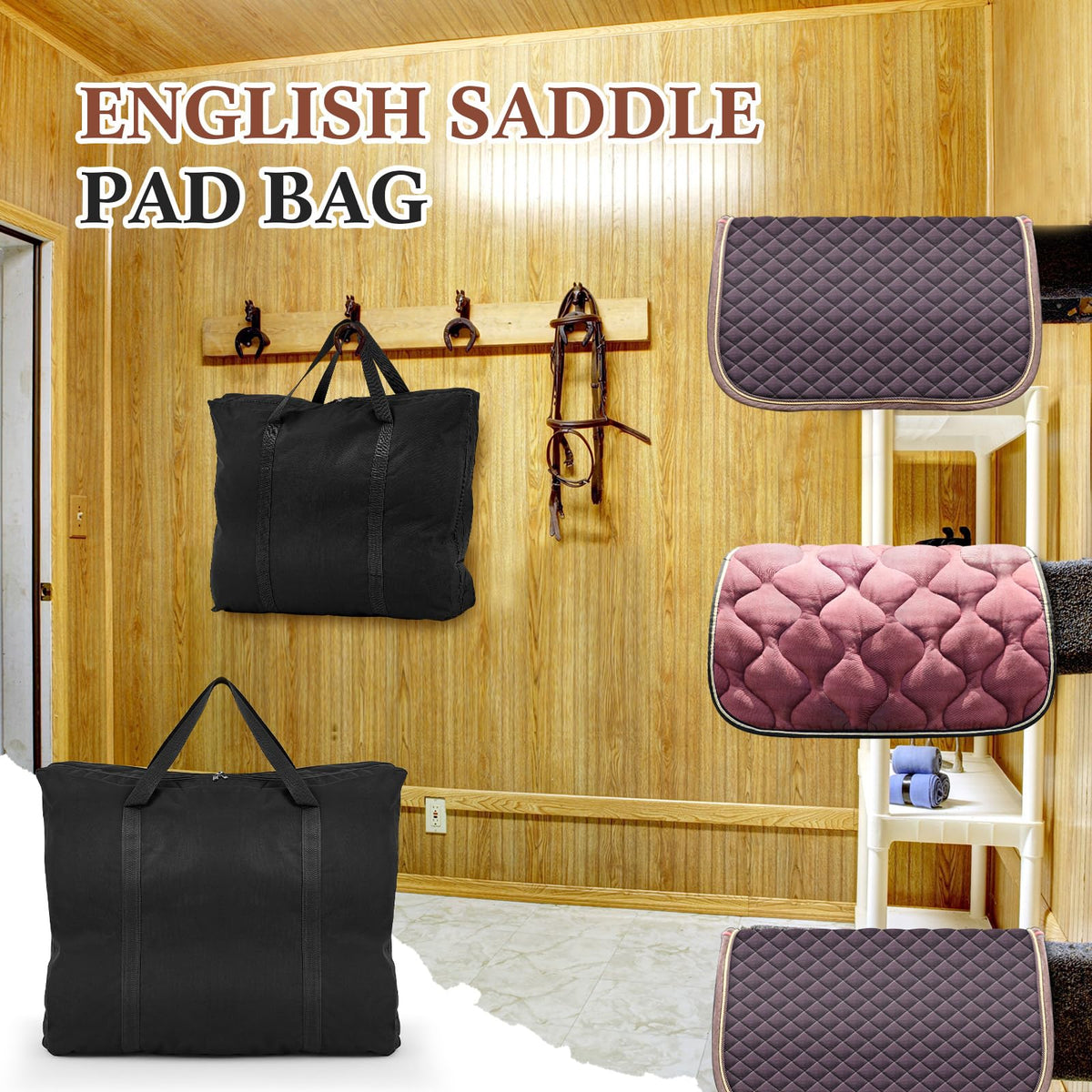 Saddle Pad Bag with Multiple Compartments J707