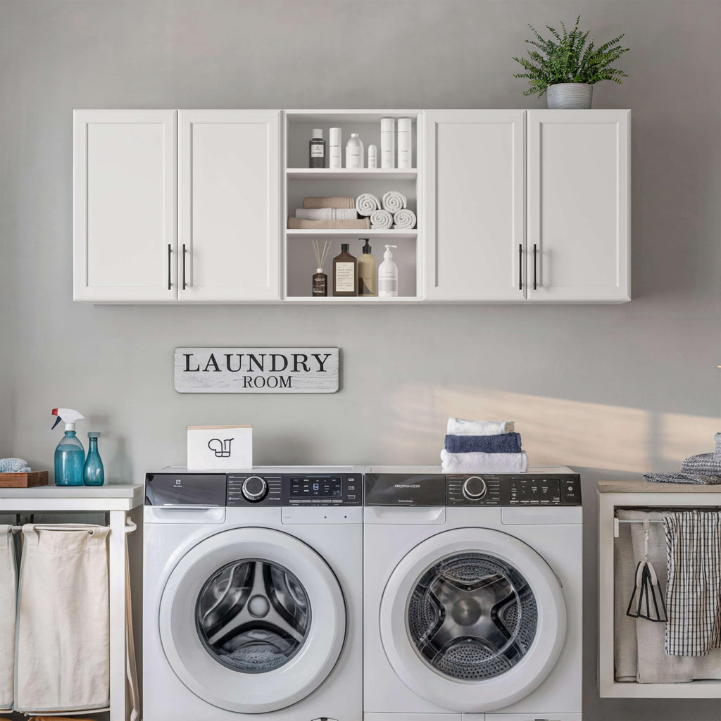 White Wooden Wall Cabinet P3442