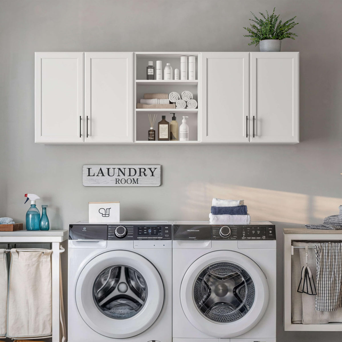 White Wooden Wall Cabinet P3442