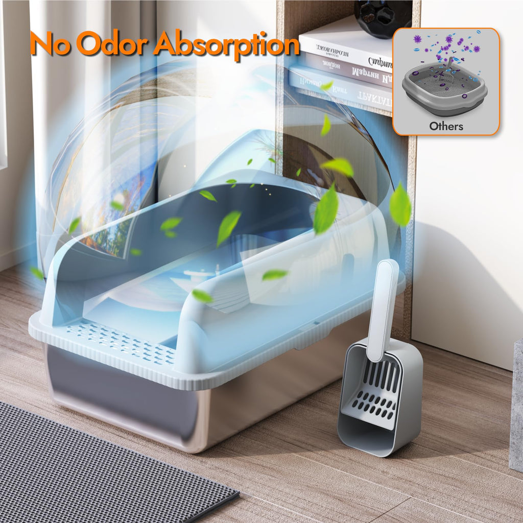 Stainless Steel Cat Litter Box with Lid E65725
