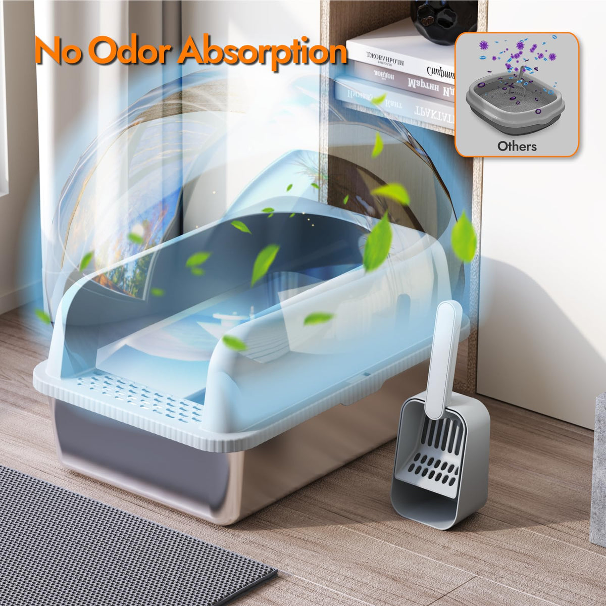 Stainless Steel Cat Litter Box with Lid E65725