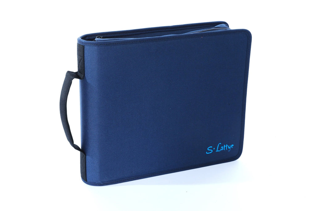 DVD CD Storage Case with Title Cover Pages, Blue, 192 Disk Units L85054