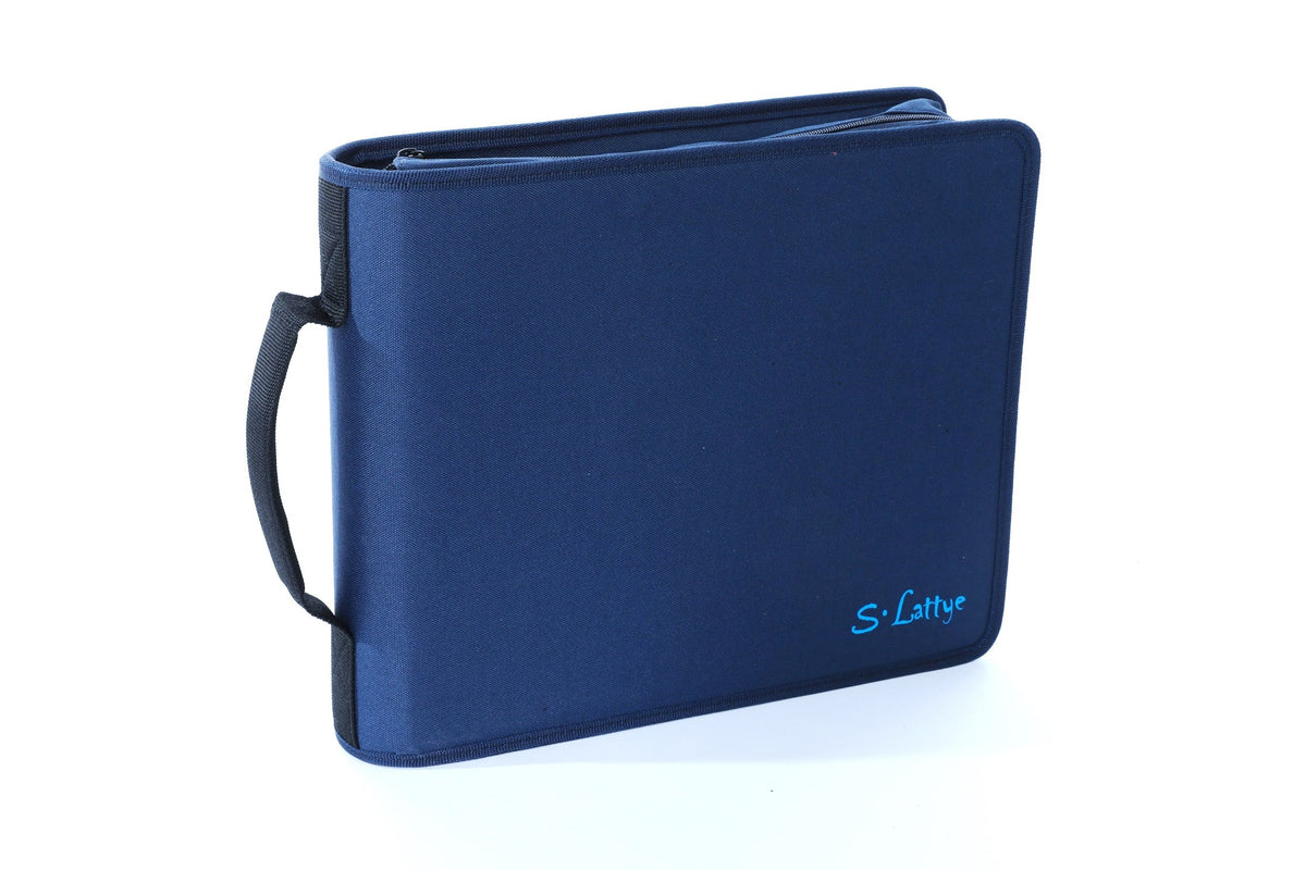 DVD CD Storage Case with Title Cover Pages, Blue, 192 Disk Units L85054