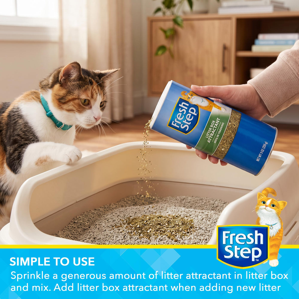 Cat Litter Training Attractant Powder, 9 Oz Bottle W154350