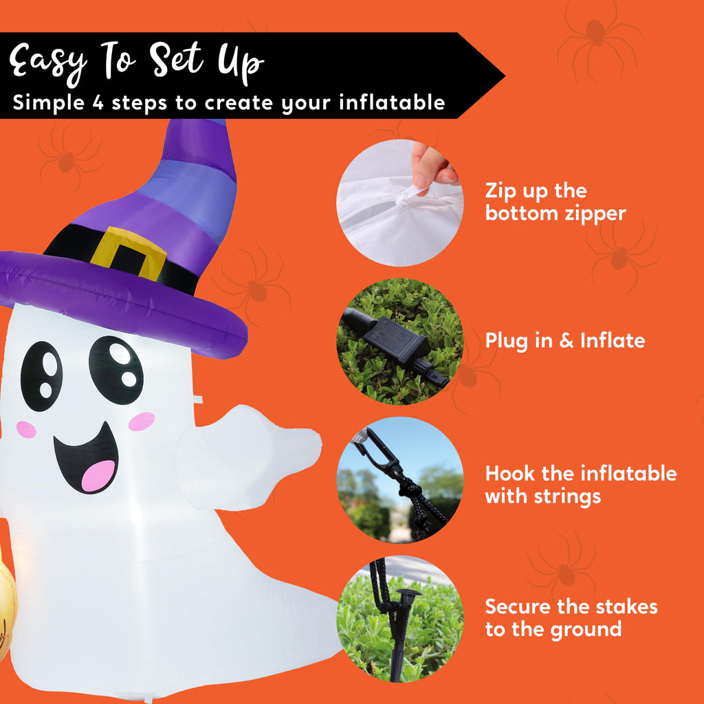 Halloween Inflatables Ghost Outdoor Decorations with LED V5488
