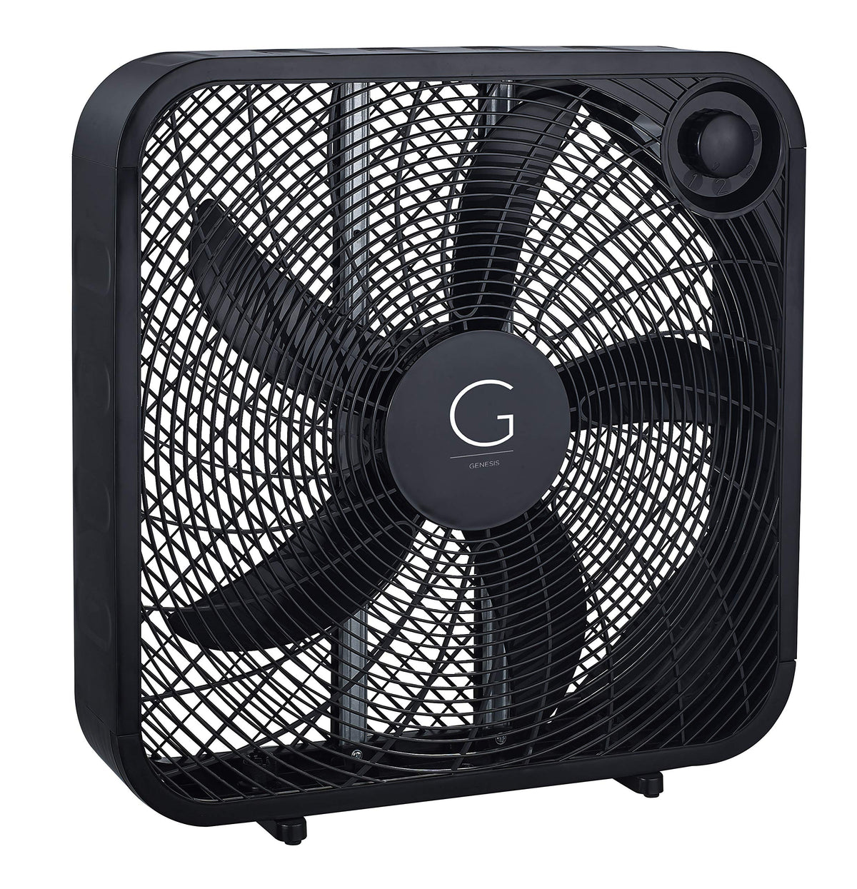 20" Box Fan, 3 Settings, Carry Handle, Black S843563