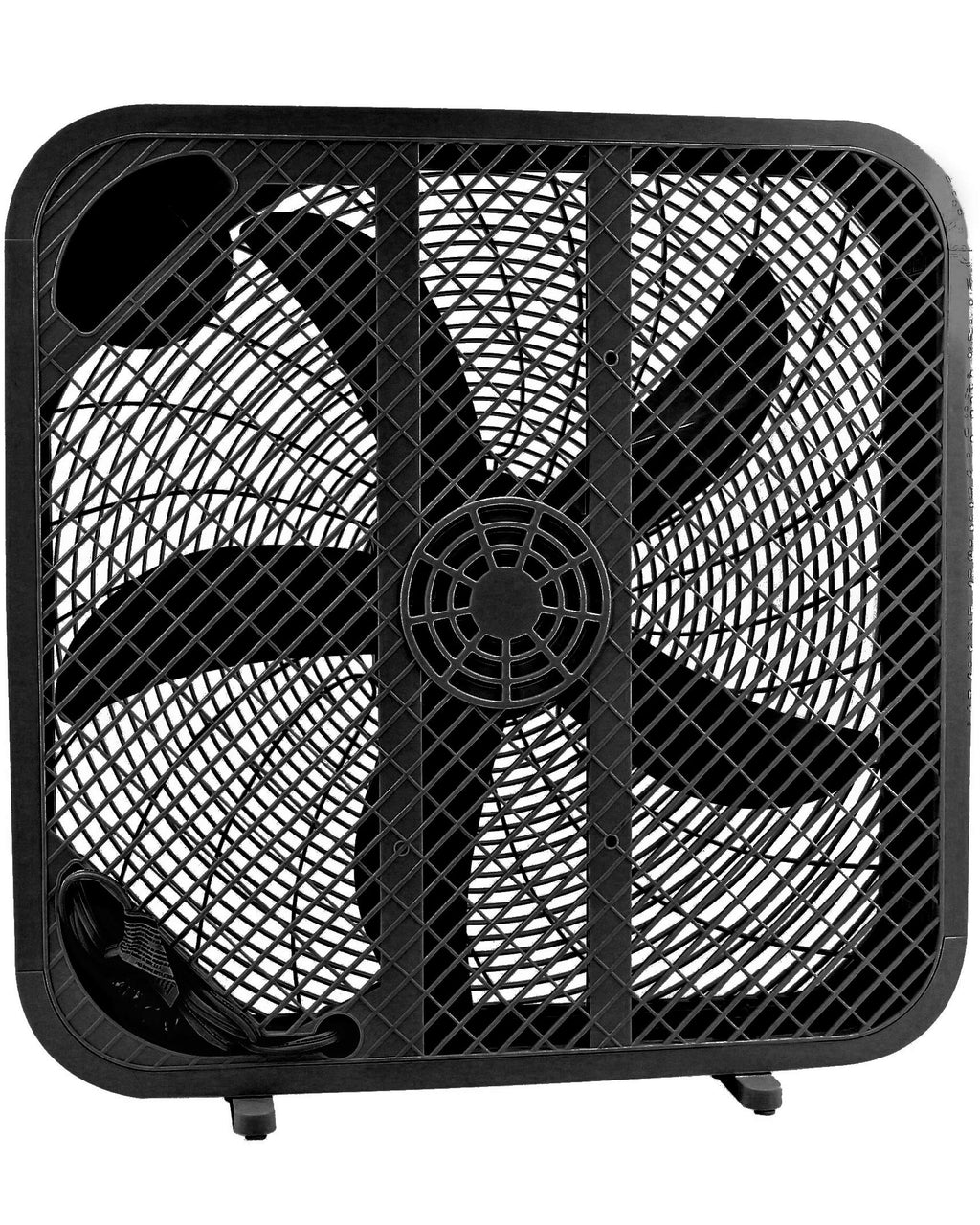 20" Box Fan, 3 Settings, Carry Handle, Black S843563