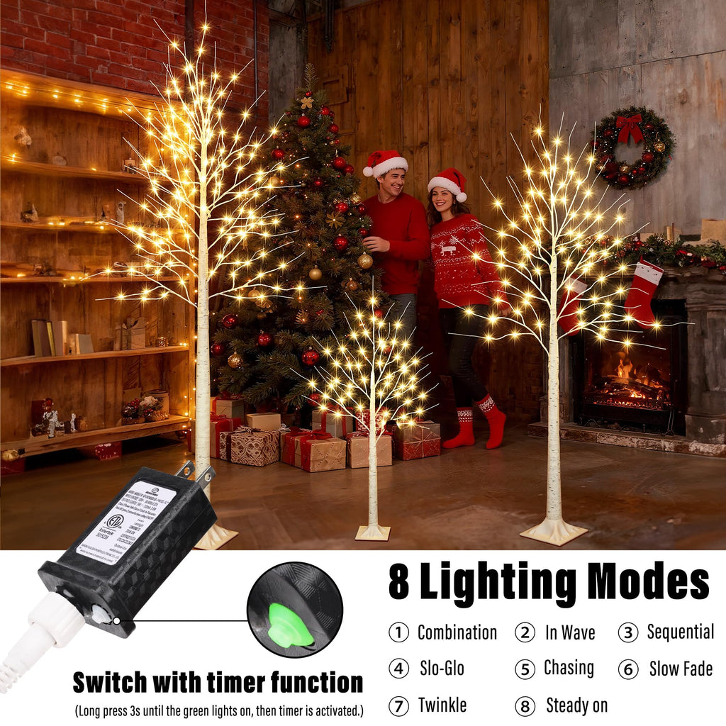 8FT 132LED Prelit Artificial Christmas Tree U509864