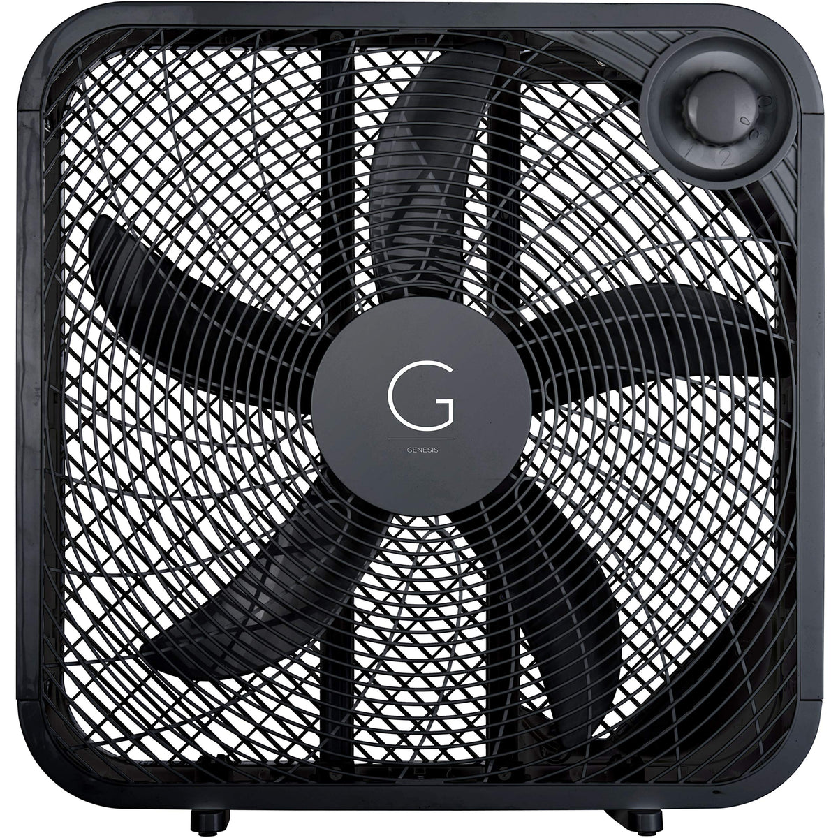 20" Box Fan, 3 Settings, Carry Handle, Black S843563