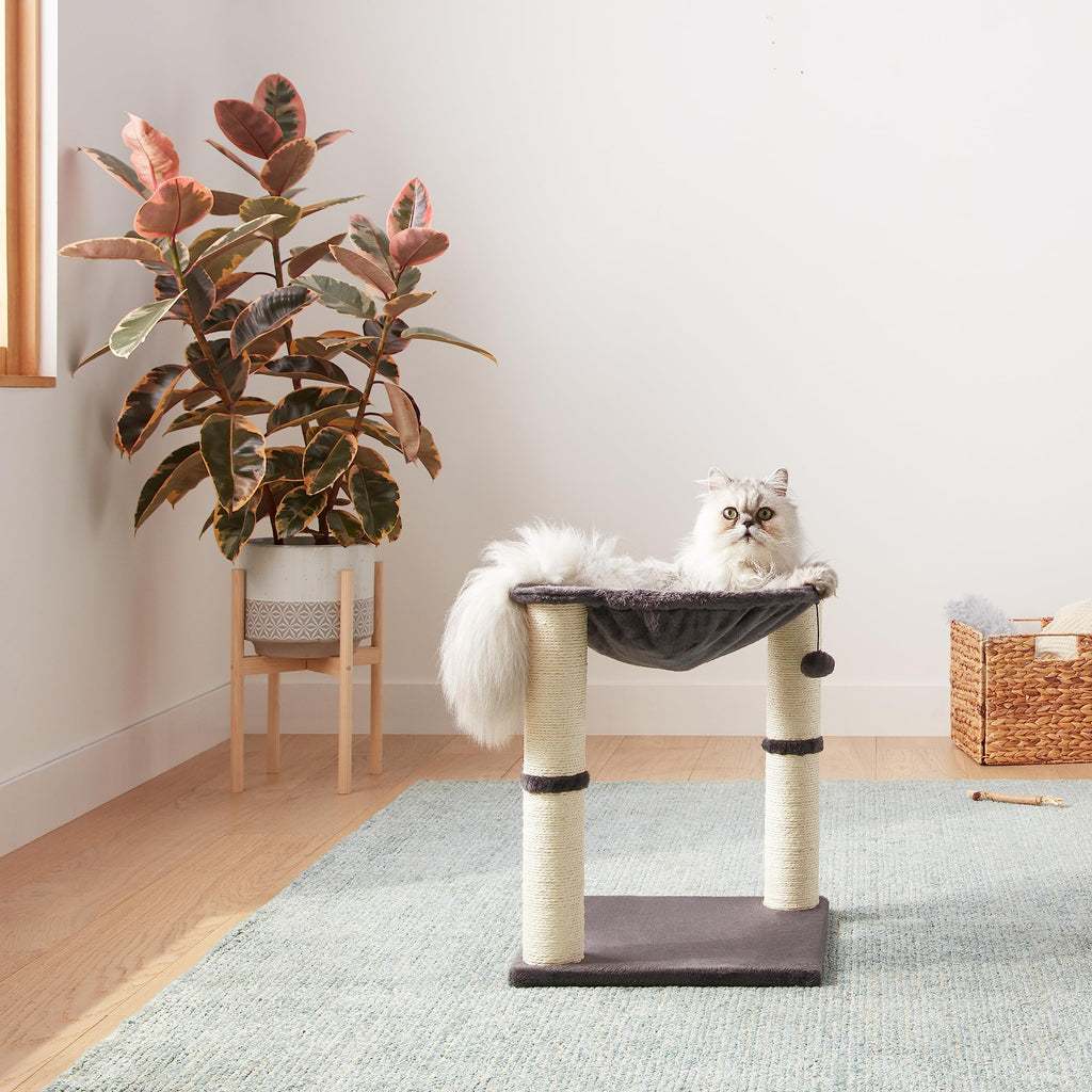 Cat Condo Tower with Hammock Bed and Scratching Posts A7248